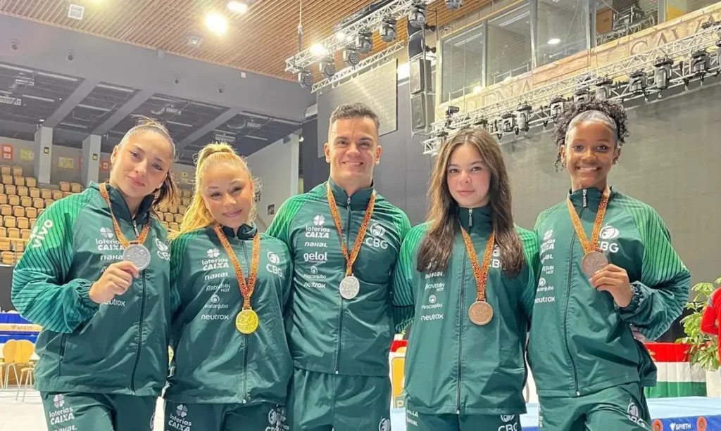 Ginastas brasileiros encerram competição na Hungria com cinco pódios
