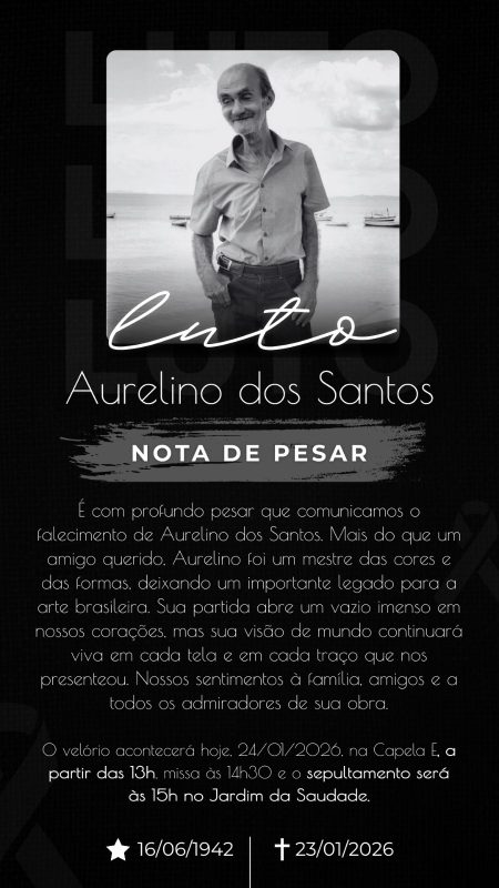 Aurelino dos Santos morre aos 84 anos após insuficiência respiratória