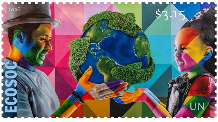 Selo comemorativo da ONU celebra obra de Eduardo Kobra