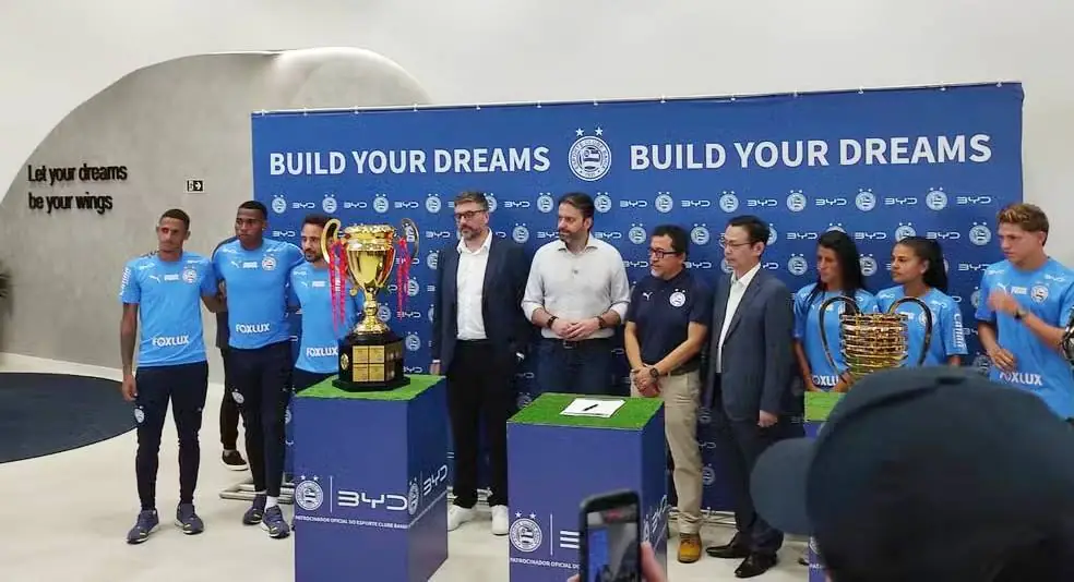 Bahia assina contrato trienal com a BYD e recebe mensagem de Guardiola