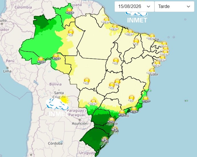 Sol e calor dominam o Brasil; Sul entra em alerta para chuvas