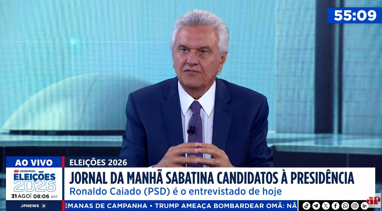 Caiado exige afastamento de Moraes e pede investigação sobre Banco Master