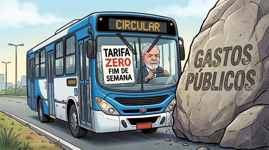 Passagem de ônibus grátis aos fins de semana: promessas, custos e riscos
