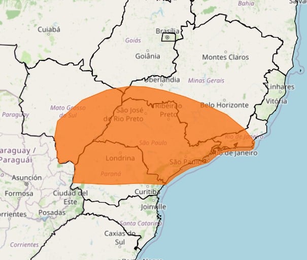 Tempestades ameaçam 1.373 cidades; ventos e granizo atingem 5 Estados